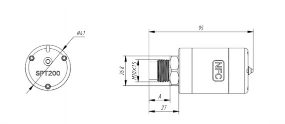 無線壓力溫度傳感器(圖1) 無線壓力溫度傳感器(圖1)